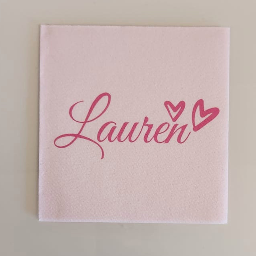 Linen Logo Cocktail Napkins - Add Your Logo (4.75 inch square)