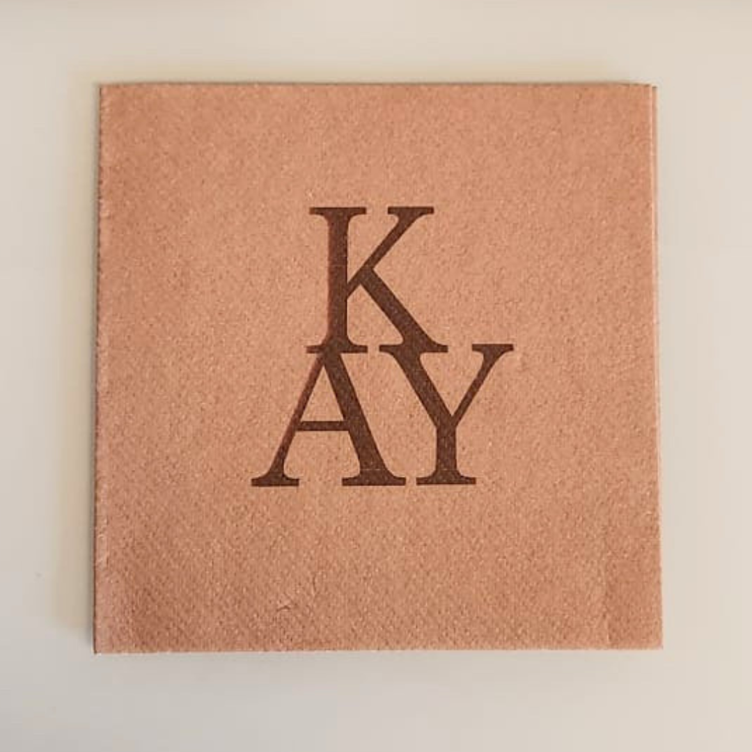 Custom printed napkin design