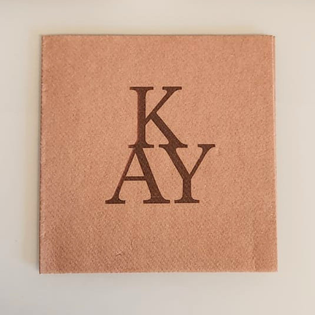 Linen Logo Cocktail Napkins - Add Your Logo (4.75 inch square)