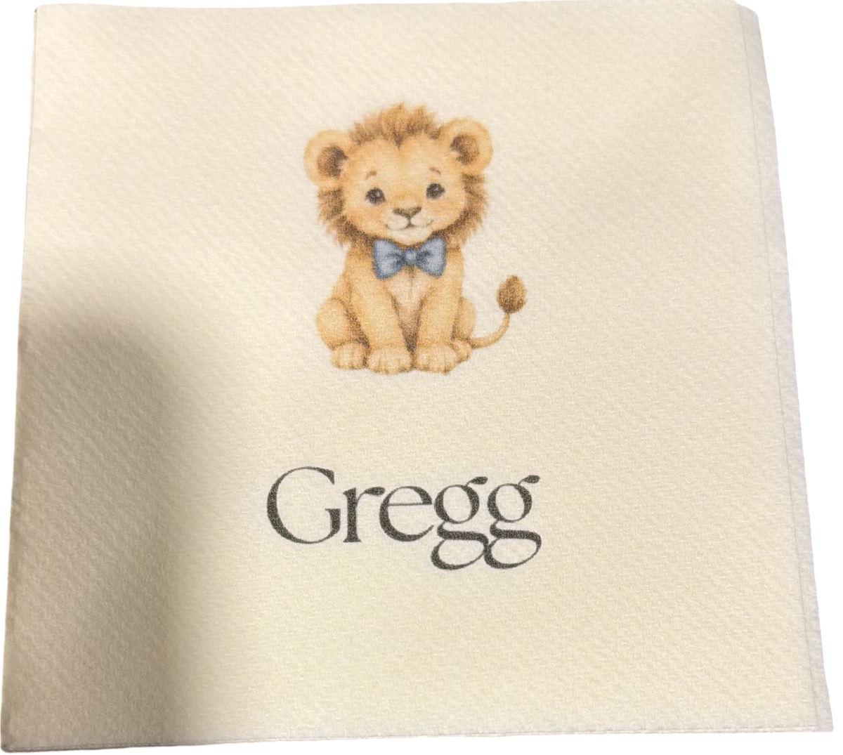 Custom printed napkin design