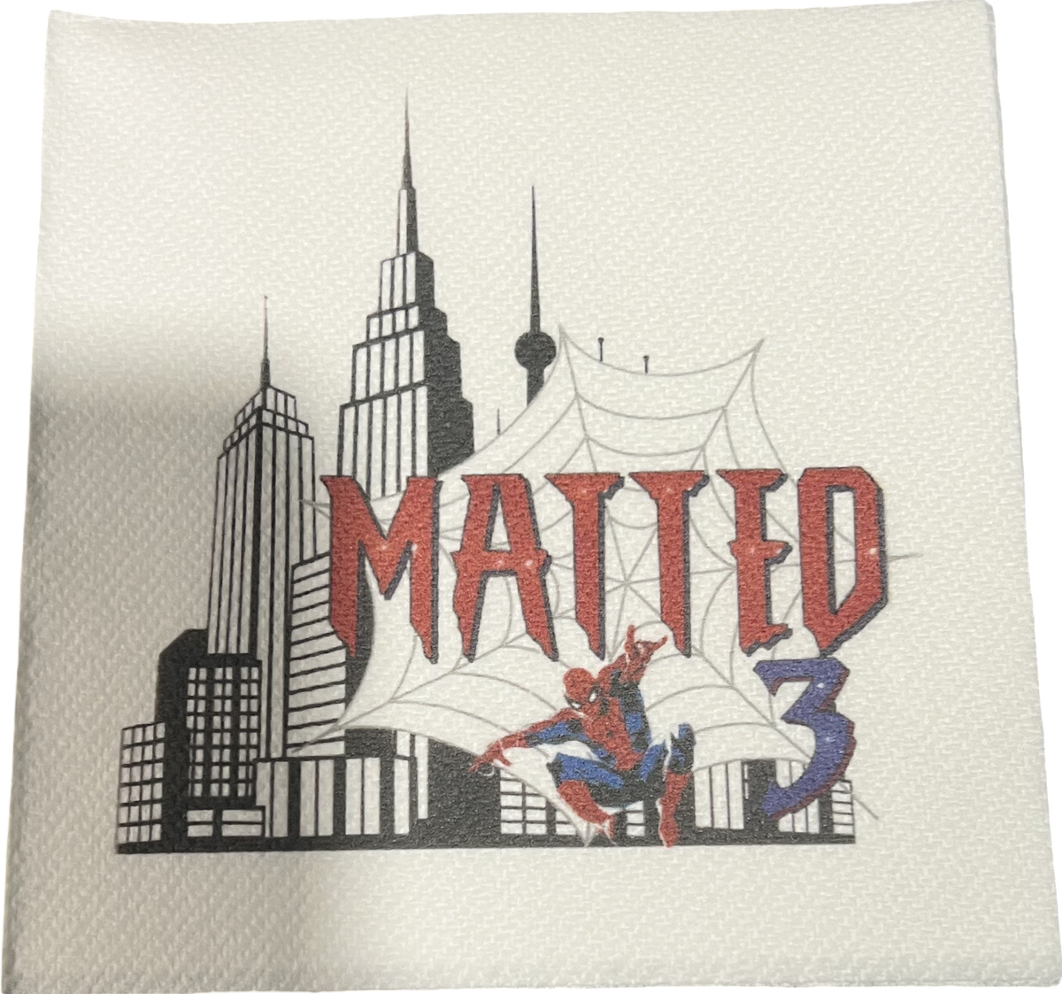 Custom printed napkin design