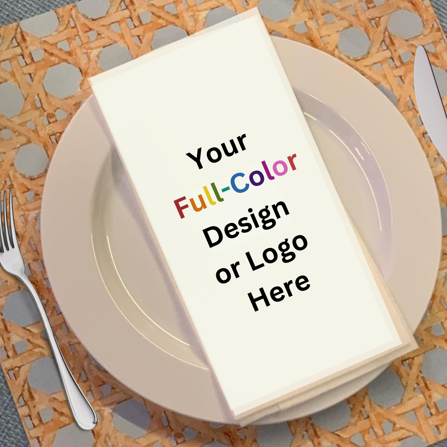 Full Color Logo Printing Custom Dinner Napkin